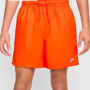 NIKE men’s club woven flow shorts orange S small
